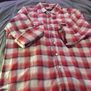 Swiss cross cuff short sleeve shirt